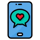 Free Love Smartphone Chat Bubble Icon