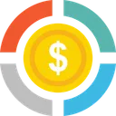 Free Valuation Graph Pie Graph Dollar Icon