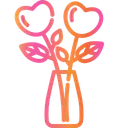 Free Vase Love Heart Icon
