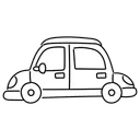 Free White Line Car Illustration Automobile Vehicle Icon