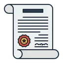 Free Verified Document Certificate Icon