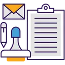 Free Verified Document Stamped Paper Authentic Papers Icon