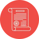 Free Verified Document Certificate Icon