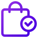 Free Verified Shopping Bag  Icon