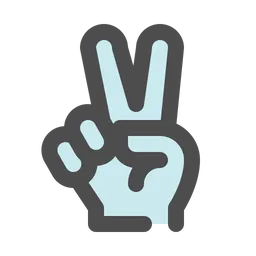 Free Victory Sign  Icon