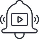 Free Videobenachrichtigung Online Videobenachrichtigung Klingel Symbol