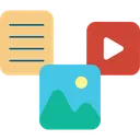 Free ビデオコンテンツアイコン アイコン