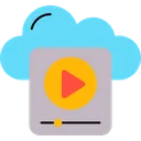 Free Activo Video En La Nube Icono