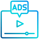 Free Video Ads Advertisment Icon