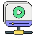 Free Video Network Video Video Connection Icon