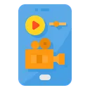 Free Video Player Smartphone Streaming Icon