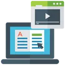 Free Video Tutorial Online Learning Learning With Video Icon