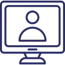 Free Videoanruf Voice Chat Computerbildschirm Symbol