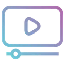 Free Videoplayer Videowiedergabe Streaming Symbol