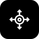 Free Vier Weg Richtung Symbol