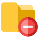 Free Folder Minus Delete Icon