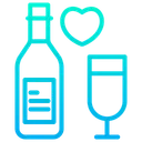 Free Botella De Vino Amor Corazon Icon