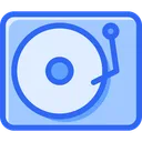 Free Vinyl Player Blaue Farbe Umriss Verschiedenes Lebensstil Icon