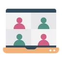 Free E Learning Virtual Training Video Conferencing Icon