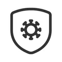 Free Virus Shield Virus Protection Shield Icon