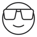 Free Copie Du Plan De Travail Visage Souriant Avec Des Lunettes De Soleil Visage Cool Icône