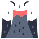 Free Volcano Mountain Danger Icon