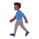 Free Walking Color Medium Dark Icon