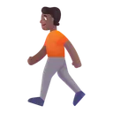 Free Walking Color Medium Dark Icon