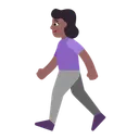 Free Walking Flat Medium Dark Icon