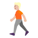 Free Walking Flat Medium Light Icon