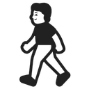 Free Walking High Contrast Icon