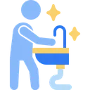 Free Wash Hand Clean Virus Transmission Icon