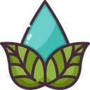 Free Water Leaf Sustainability Icon