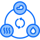 Free Water Cycle Water Recycling Water Icon