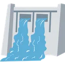 Free Water Dam Hydropower Waterfall Icon