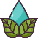 Free Water Leaf Sustainability Icône