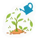 Free Watering Plant Earth Day Icon