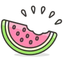Free Watermelon Bite Fruit Icon