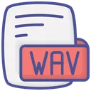 Free Wav Waveform Audio File Format Color Outline Style Icon Icon