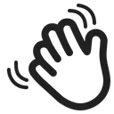 Free Hand High Contrast Icon