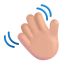 Free Hand Color Medium Light Icon