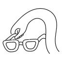 Free White Line Holding Eyeglasses Illustration Wearing Glasses Eyewear In Hand Icon