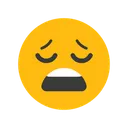 Free Weary Face Emotion Emoticon Icon