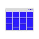 Free Web UI レイアウト アイコンは、 Web ページまたはアプリケーション インターフェイスの配置と構造に関連するアクションまたは要素を視覚的に表現したものです。通常、これらは意味を直感的に伝える小さくてシンプルなシンボルです。 アイコン