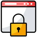 Free Web Protection Locked Website Web Security Icon