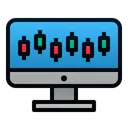 Free Web Stocks Trading Candlestick Computer Icon