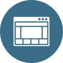 Free Webseite Fenster Raster Icon