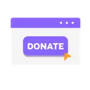 Free Donation Minimalist Fundraising Icon