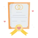 Free Wedding Certificate Marriage Certificate Certificate Icon