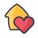 Free Love Home Heart Icon